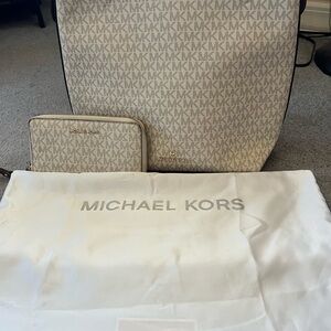 Michael Kors Vanilla Monogram Shoulder Bag